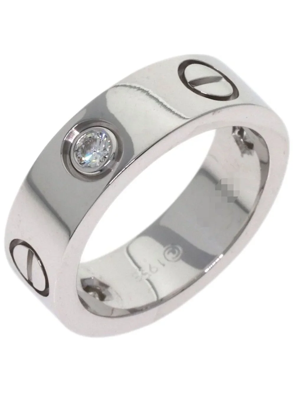 Cartier Love Ring Half Diamond 49 18k White Gold